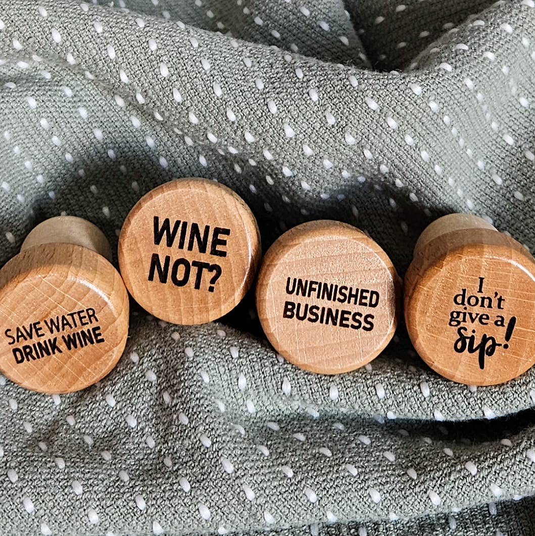 Lou Golden Designs - Save Water Bottle Stopper
