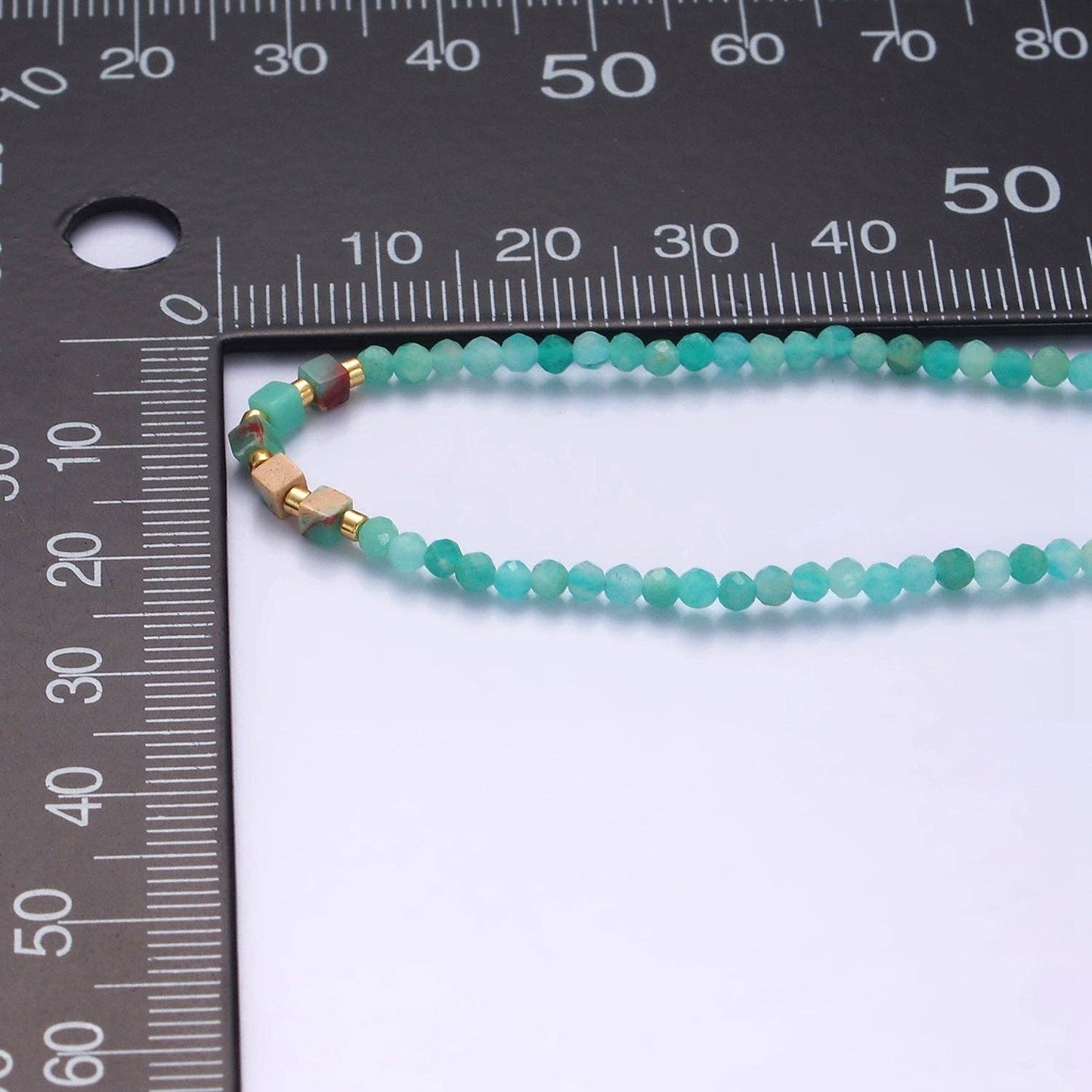 Aim Eternal - 14K Gold Filled Turquoise Multifaceted Turquoise Rope Adjustable Friendship Bracelet | WA-2013 ~ WA-2015