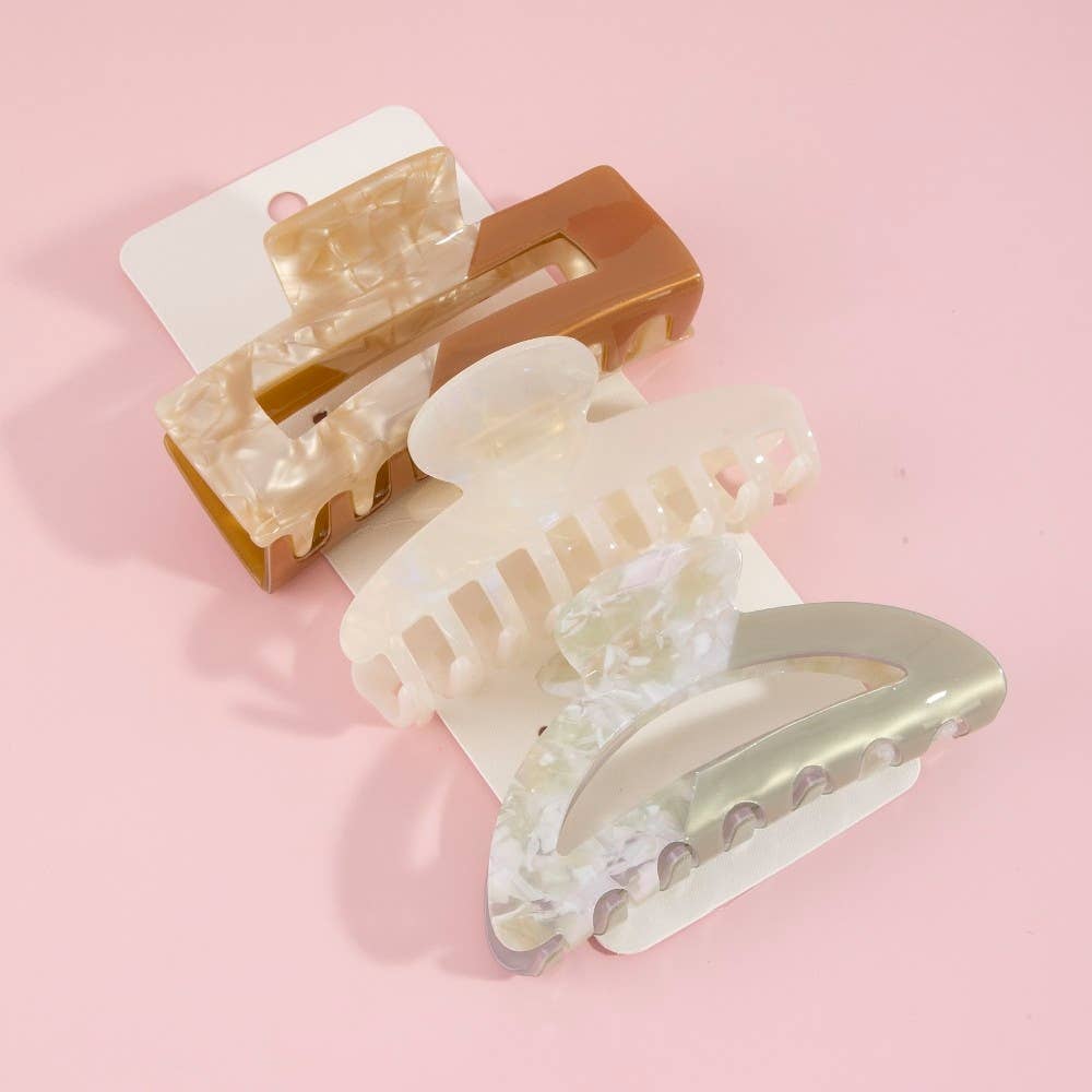 Anarchy Street - Acetate Three Piece Hair Claw Set