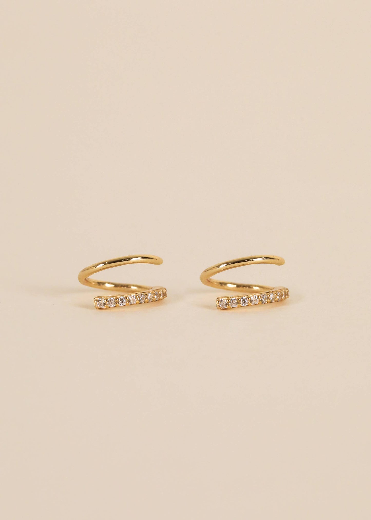 JaxKelly - Pave Spiral - Gold Earrings