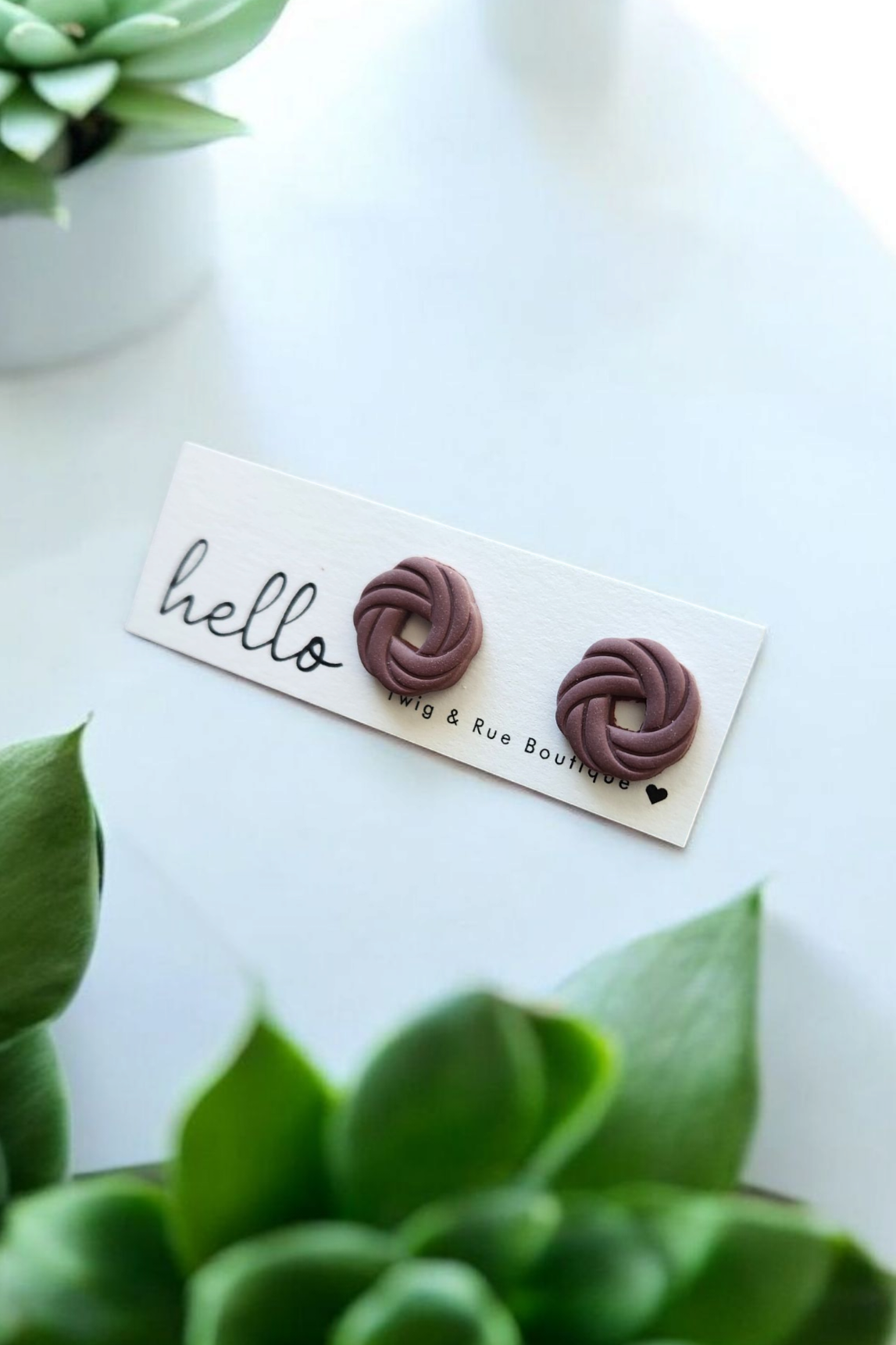 Twig & Rue boutique - Clay knot studs