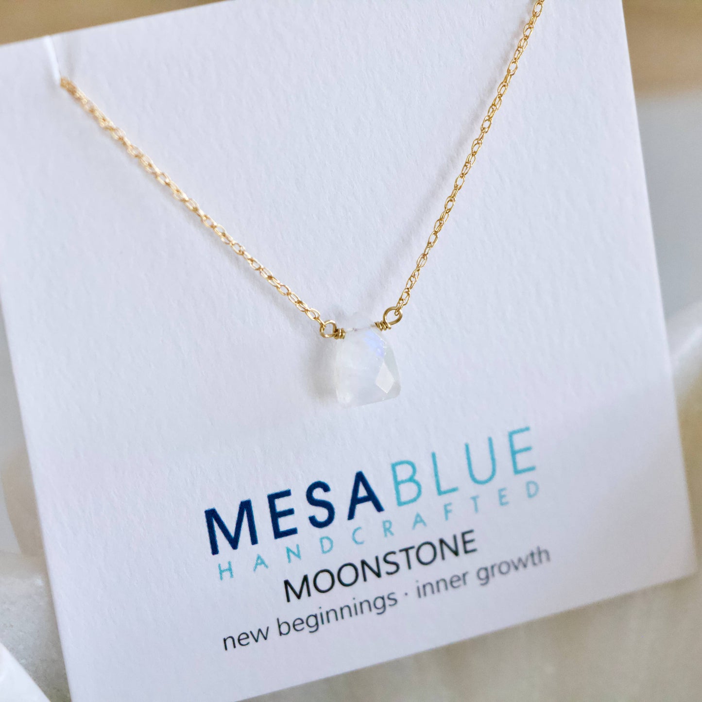 Mesa Blue - Moonstone Necklace - Gold Filled