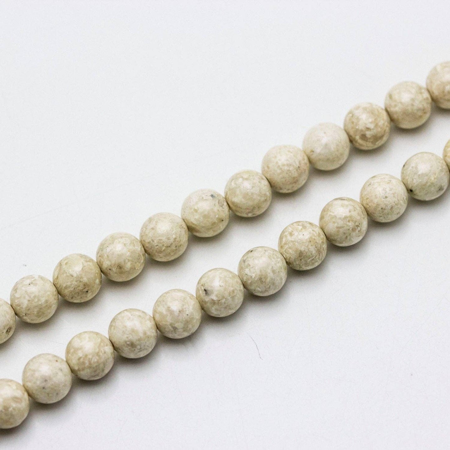 CRCBEADS - Natural River Stone Smooth Round Size 4mm 6mm 8mm 10mm 12mm 15.5" Strand