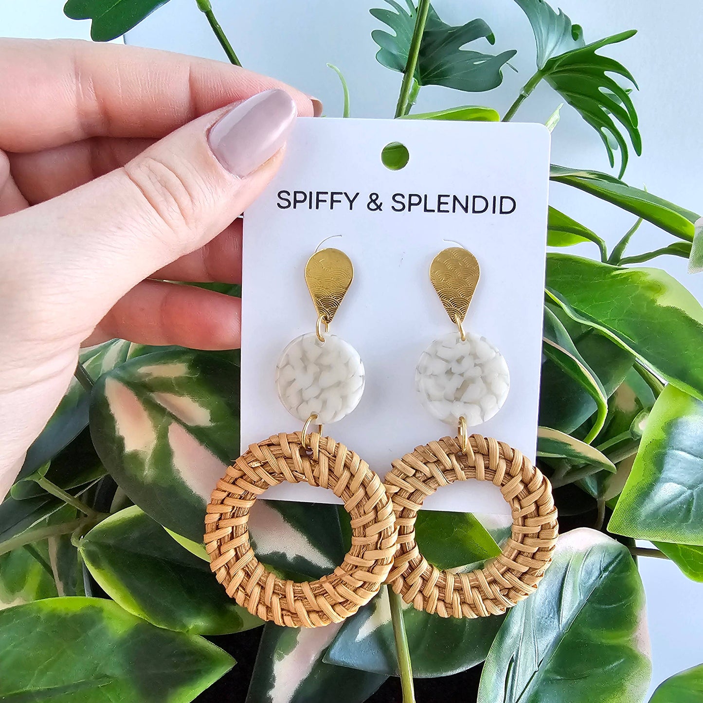 Spiffy & Splendid - Lana Earrings - Dark Rattan // Resort, Jewelry