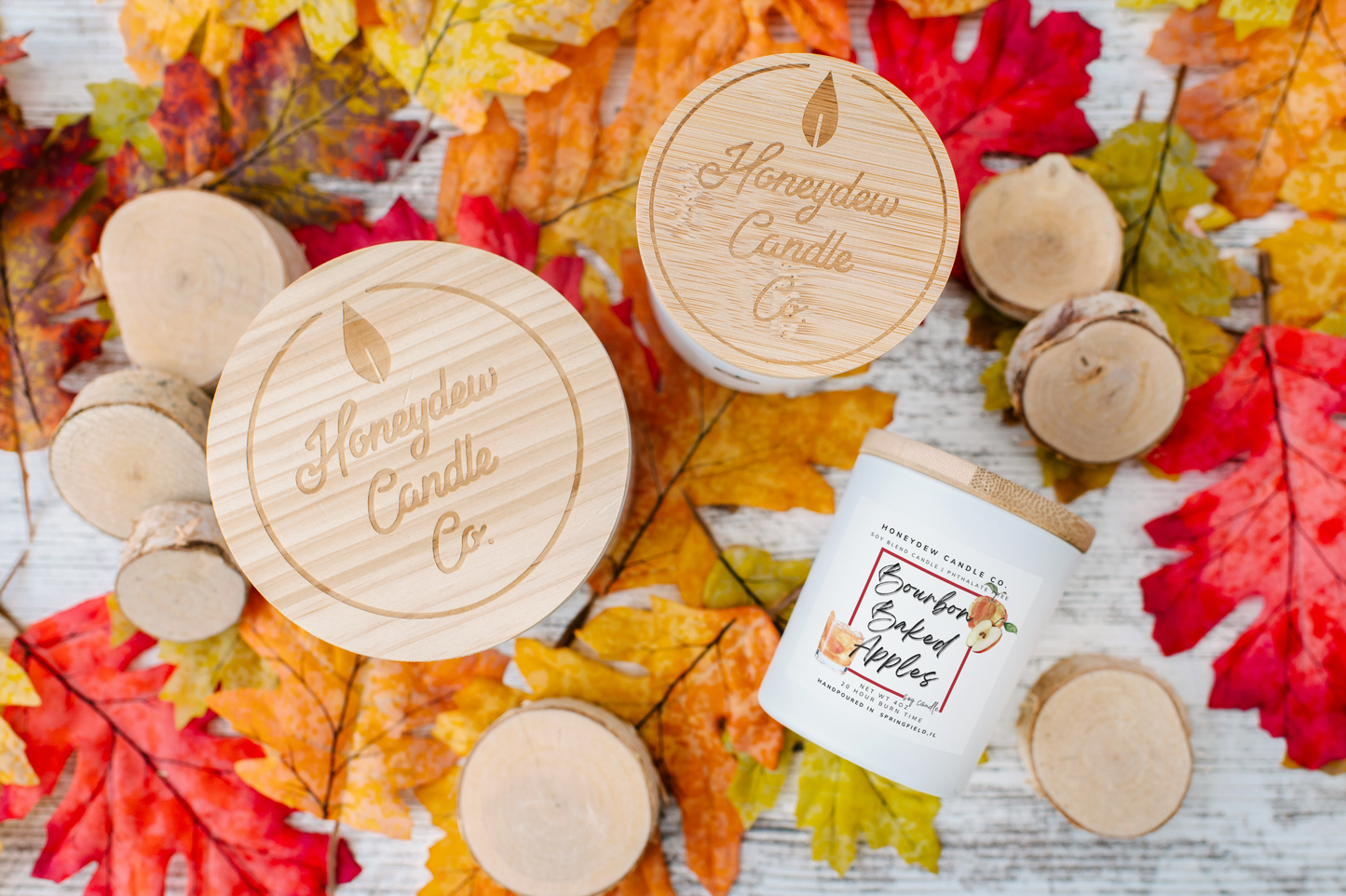 HC101 Honeydew Candle Co. - Bourbon Baked Apple 8 oz Candle