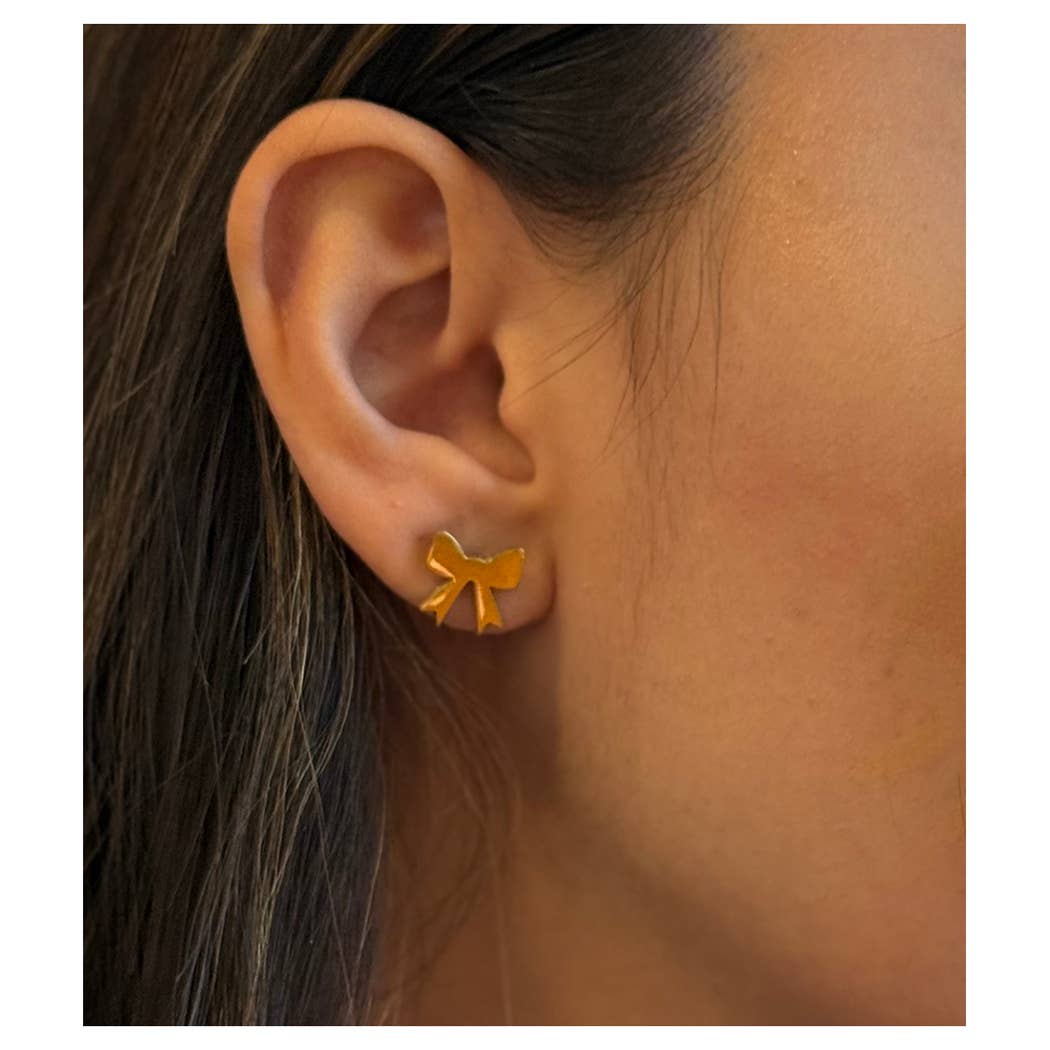 Mind's Eye Design - Gold Bow Studs