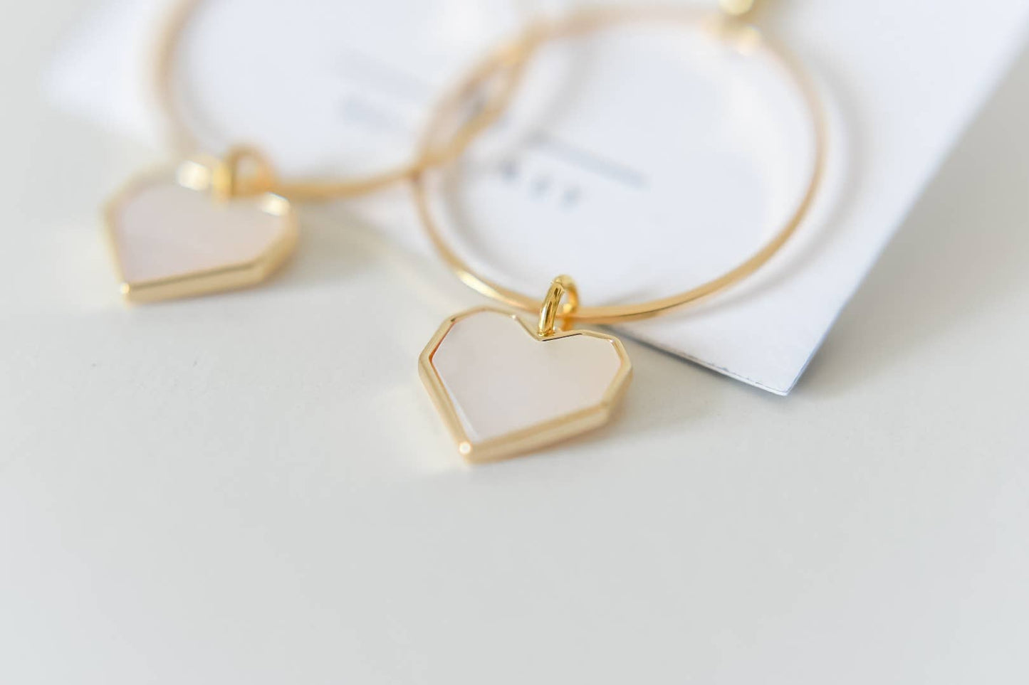 Bella Rey jewelry - Jenni pearl heart 18k gold plated earrings | hypoallergenic