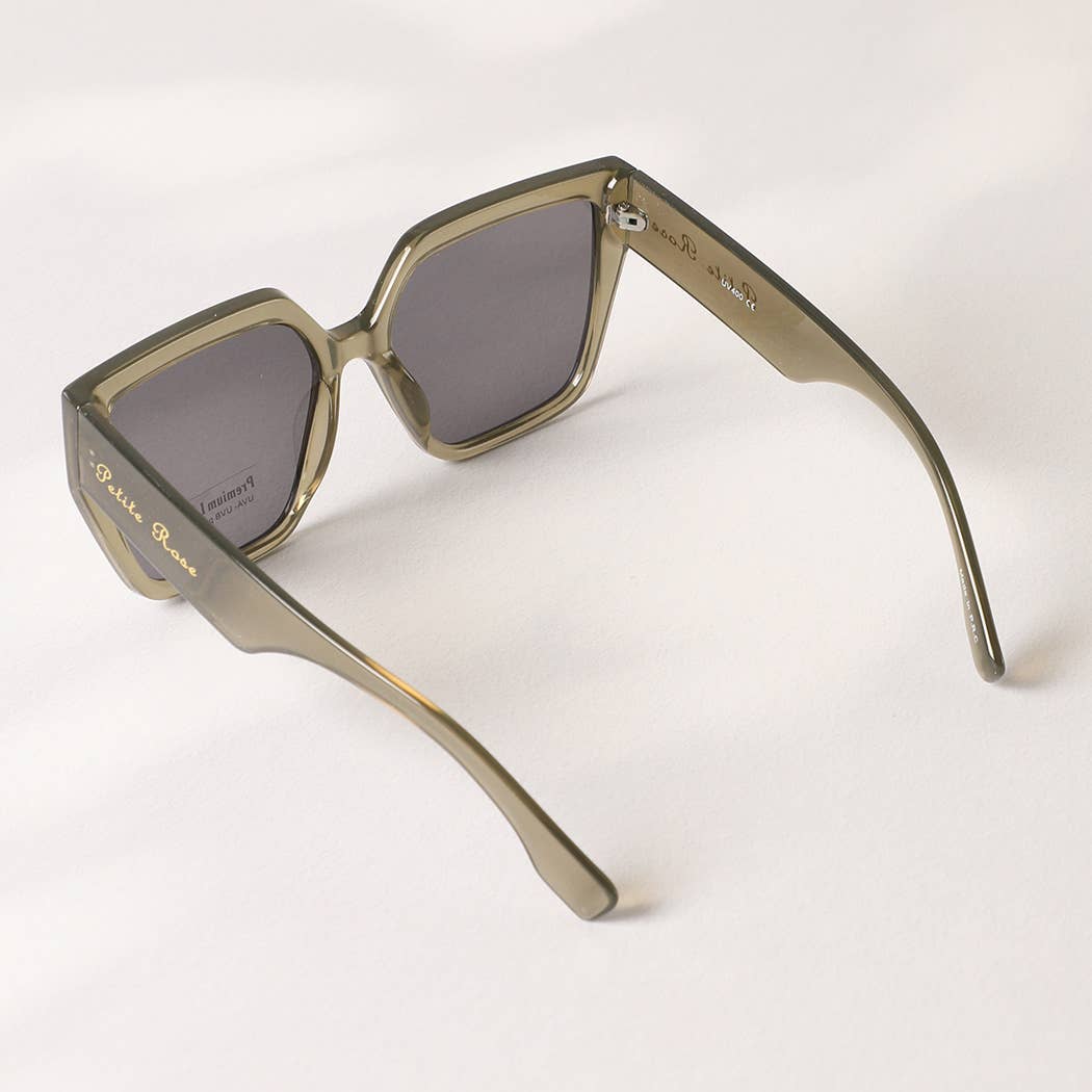 Fashion City - Oversized Square Cat Eye Chunky Sunglasses