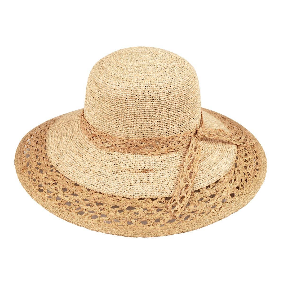MiMi Wholesale - STLA001 Raffia Cut Out Detail Sun Hat