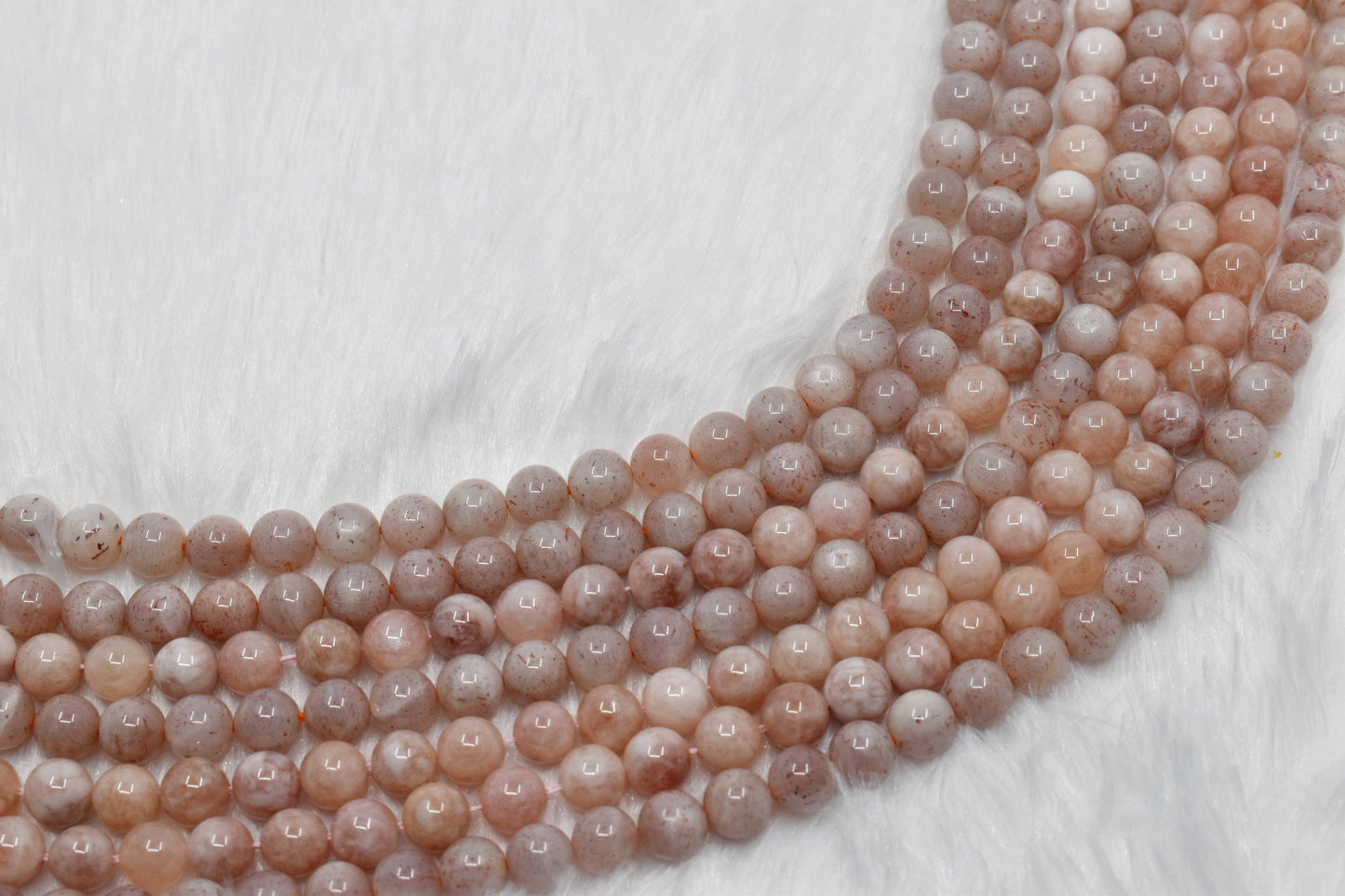 Soothing Crystals - Sunstone Round Beads, 6mm, 8mm,10mm Beads For Necklace