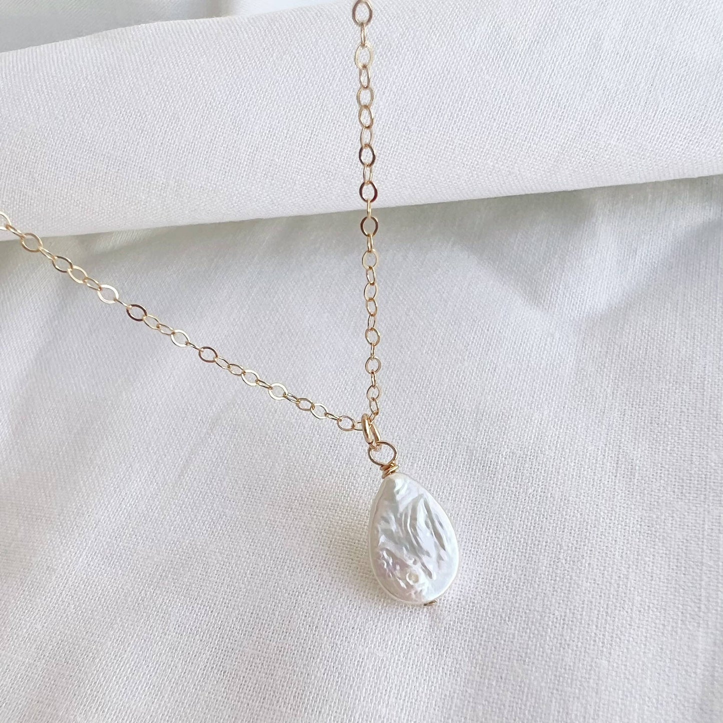True by Kristy Jewelry - Cora Freshwater Pearl Necklace Gold Filled