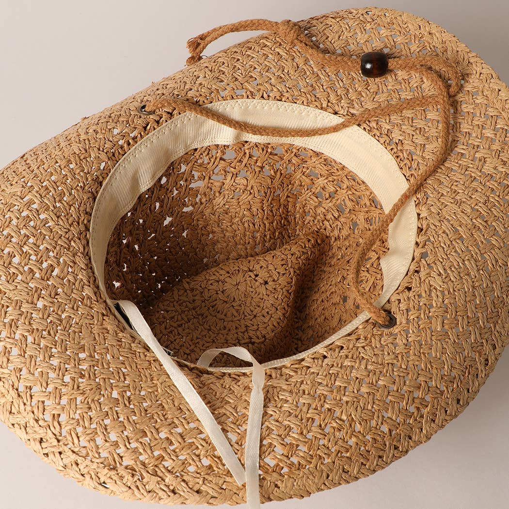 Fashion City - Natural Material Straw Panama Adjustable Sun Hat