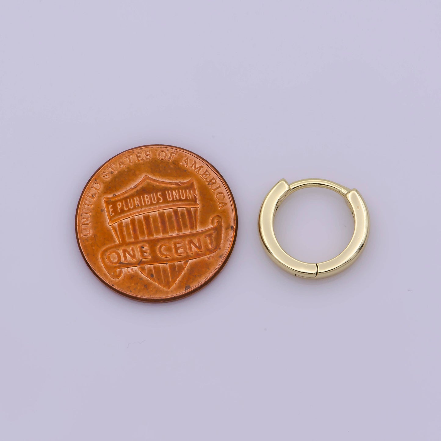 Aim Eternal - 14K Gold Filled 13mm Huggie Hoop Earrings | AB-1164