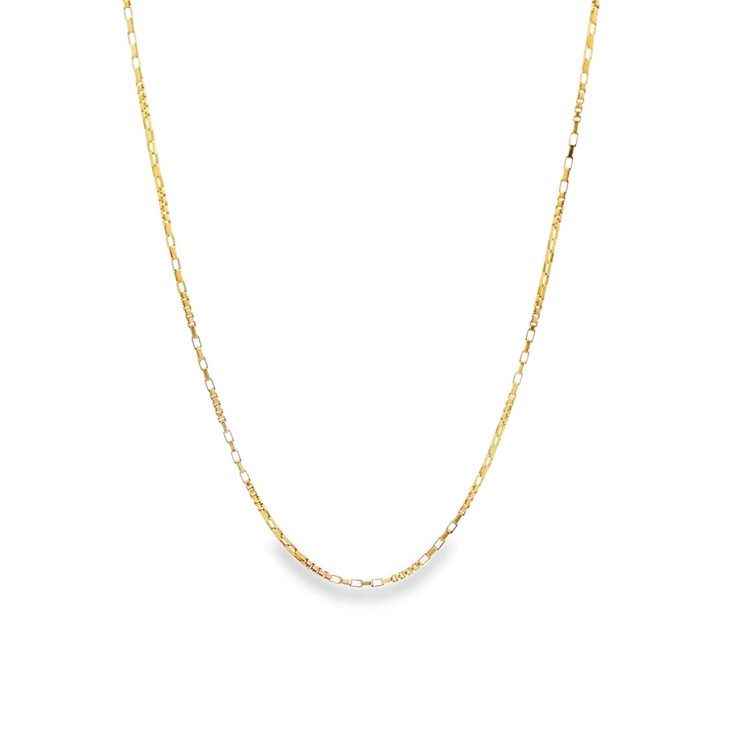 MIA Jewelry - 18K Gold Filled Diamond Cut Figaro Inspired Box Chain (F145)