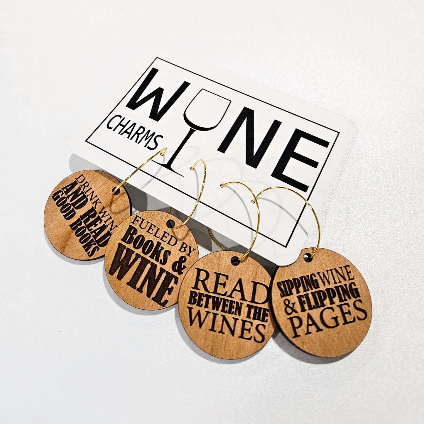 Lou Golden Designs - Wine & Books Wine Charms