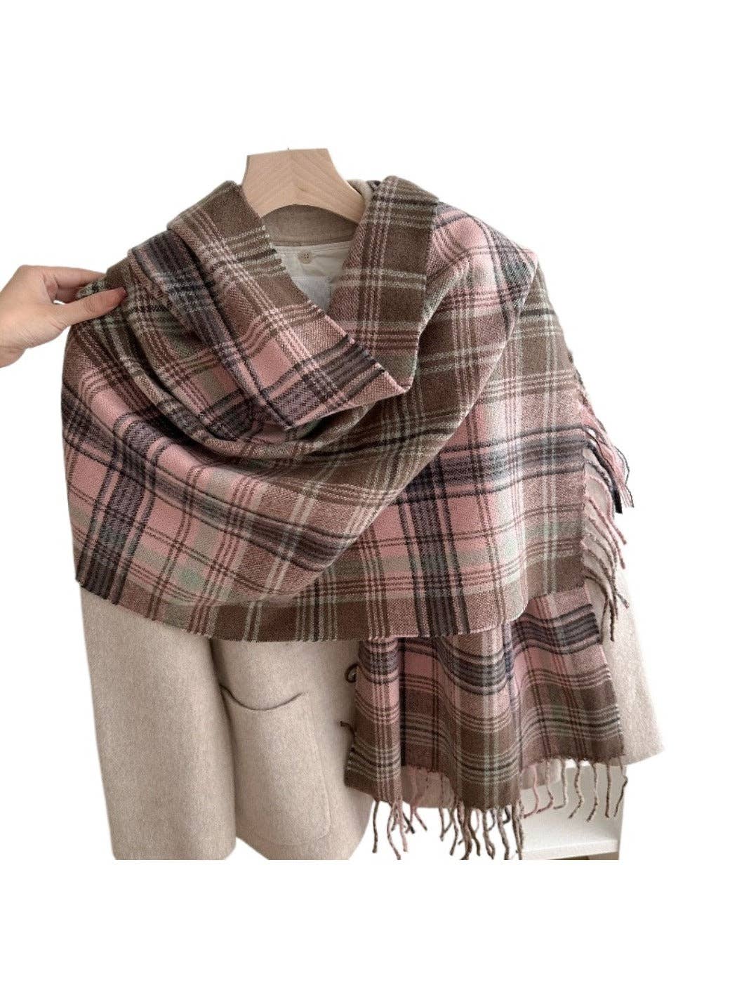 Funkyrel® Atzbranding Limited - Scarvii - Plaid Winter Scarf Shawl for Women