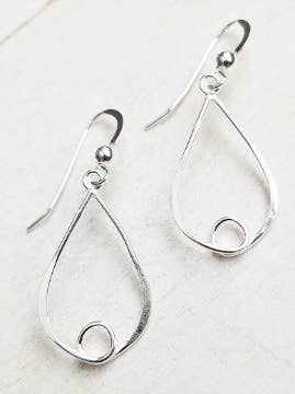 SD109 Sosie Designs - Infinity Teardrop Silver Earrings