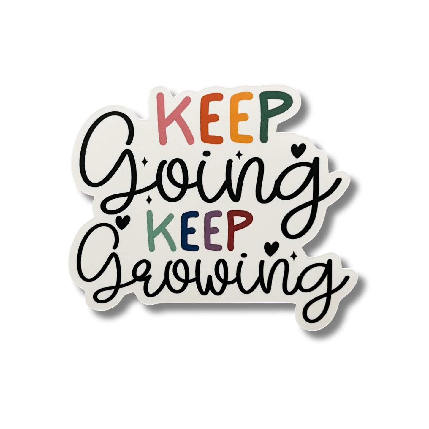The Bohemian Box Shop - Keep Going Keep Growing Vinyl Sticker - Self Care Stickers