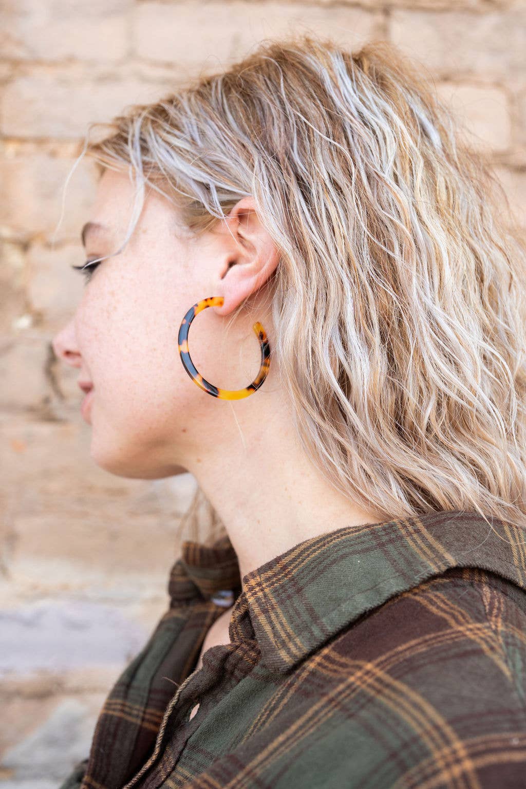 Spiffy & Splendid - Cameron Hoops - Tortoise // Earrings, Jewelry