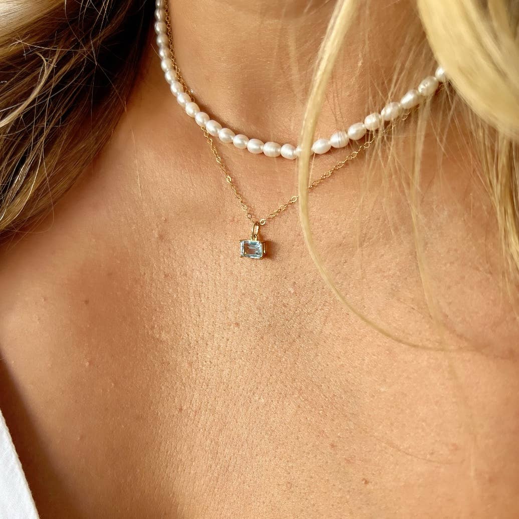 True by Kristy Jewelry - Sea Isle Freshwater Rice Pearl Beaded Necklace Gold Filled
