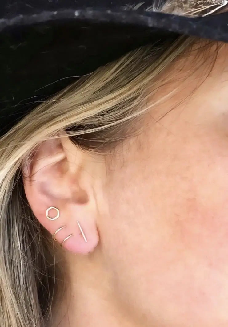 JaxKelly - Minimalist - Spiral - Gold Earrings