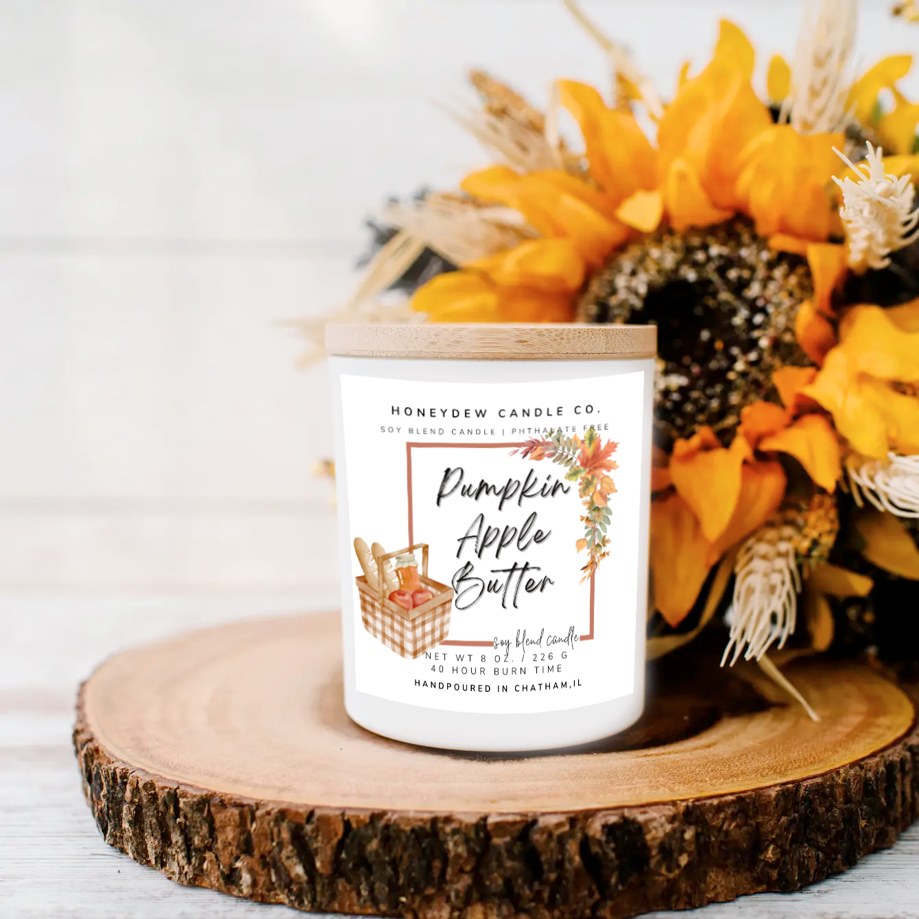 HC101 Honeydew Candle Co. - Pumpkin Apple Butter 8 oz Candle