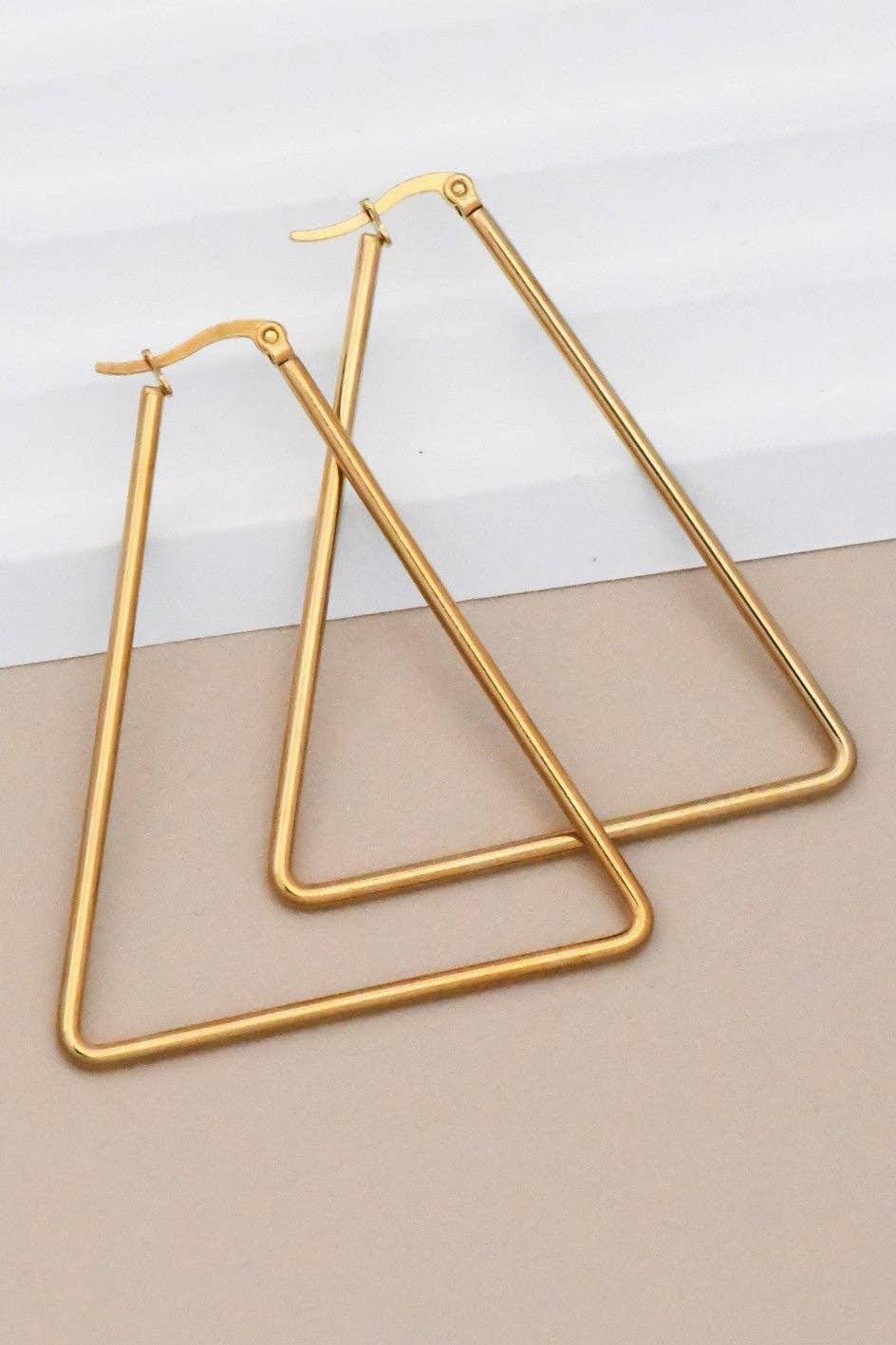 MA208 Mia Accessories - 18K Gold Plated Waterproof Stainless Steel Hoop Earrings - 7149