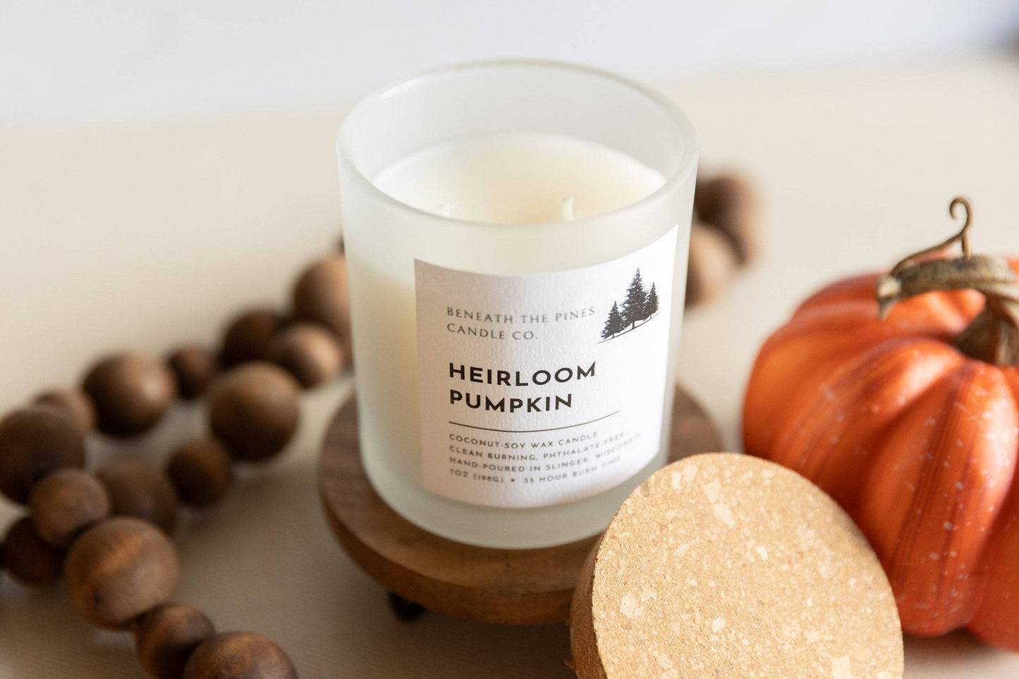 Beneath The Pines Candle Co. - Heirloom Pumpkin: Coconut-Soy Candle