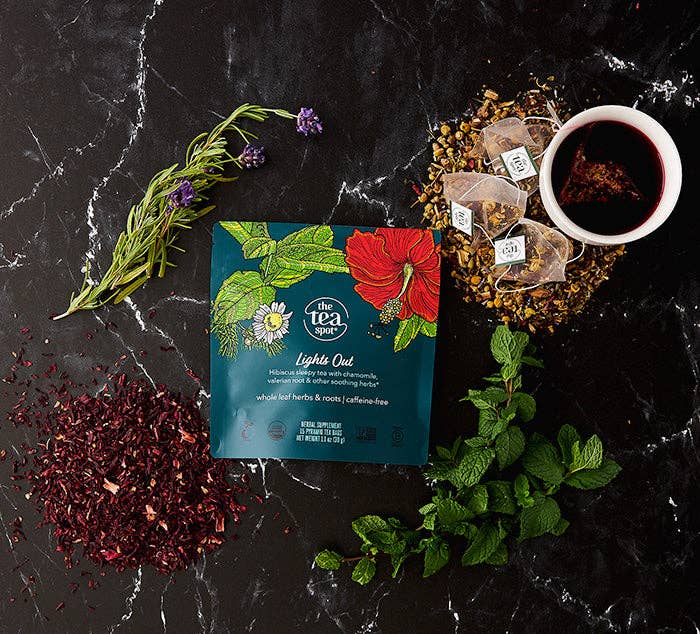 The Tea Spot - Lights Out, Organic Sleepy Tea -15 sachets each