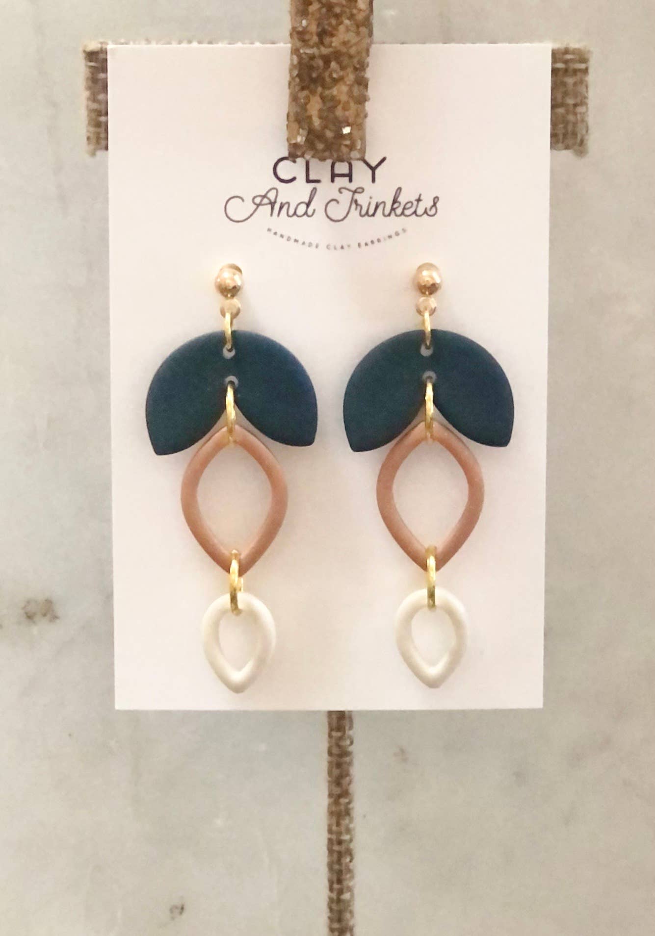 Clay and Trinkets - Whitney Dangle Earrings #1