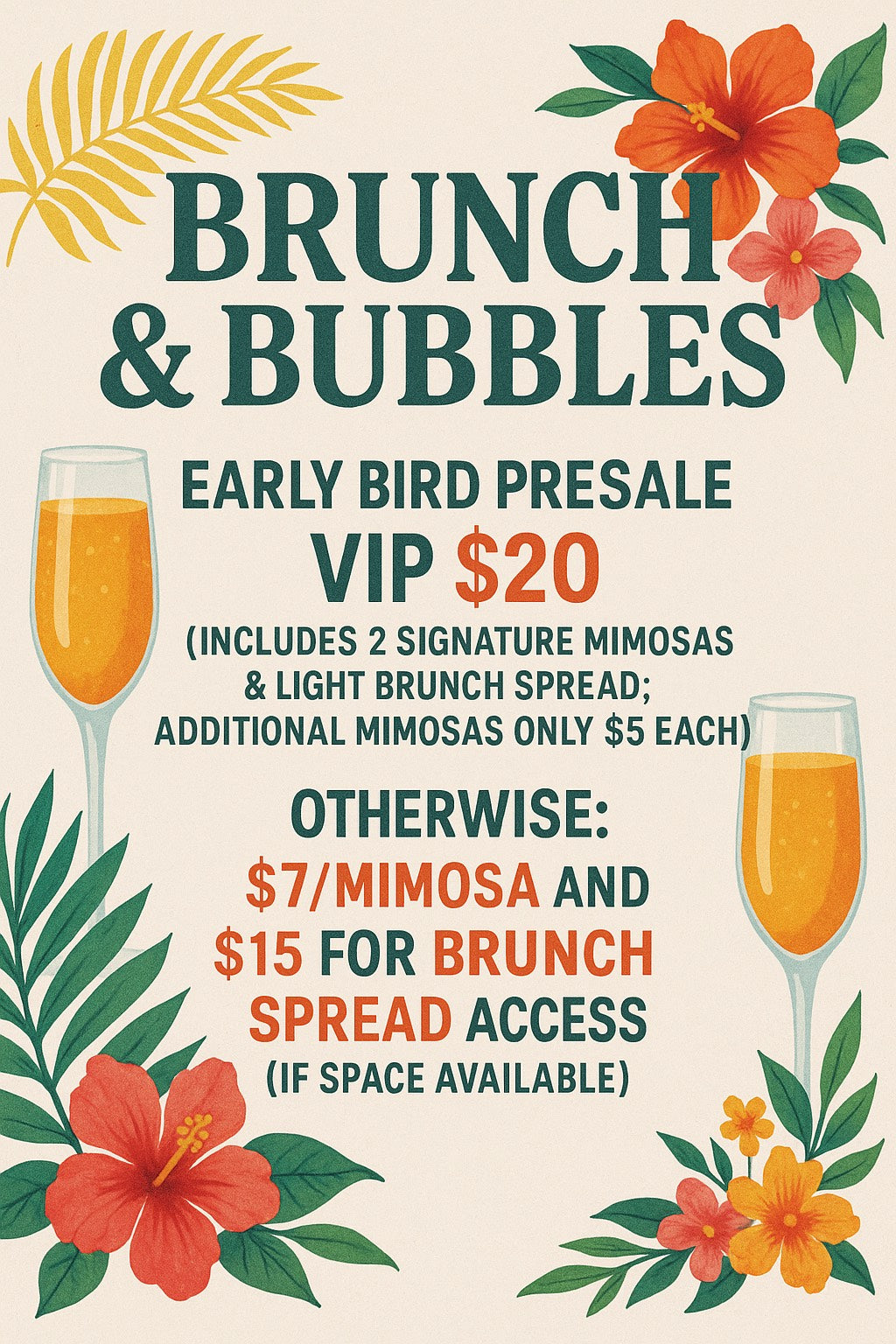 Brunch and Bubbles Mimosa Bar