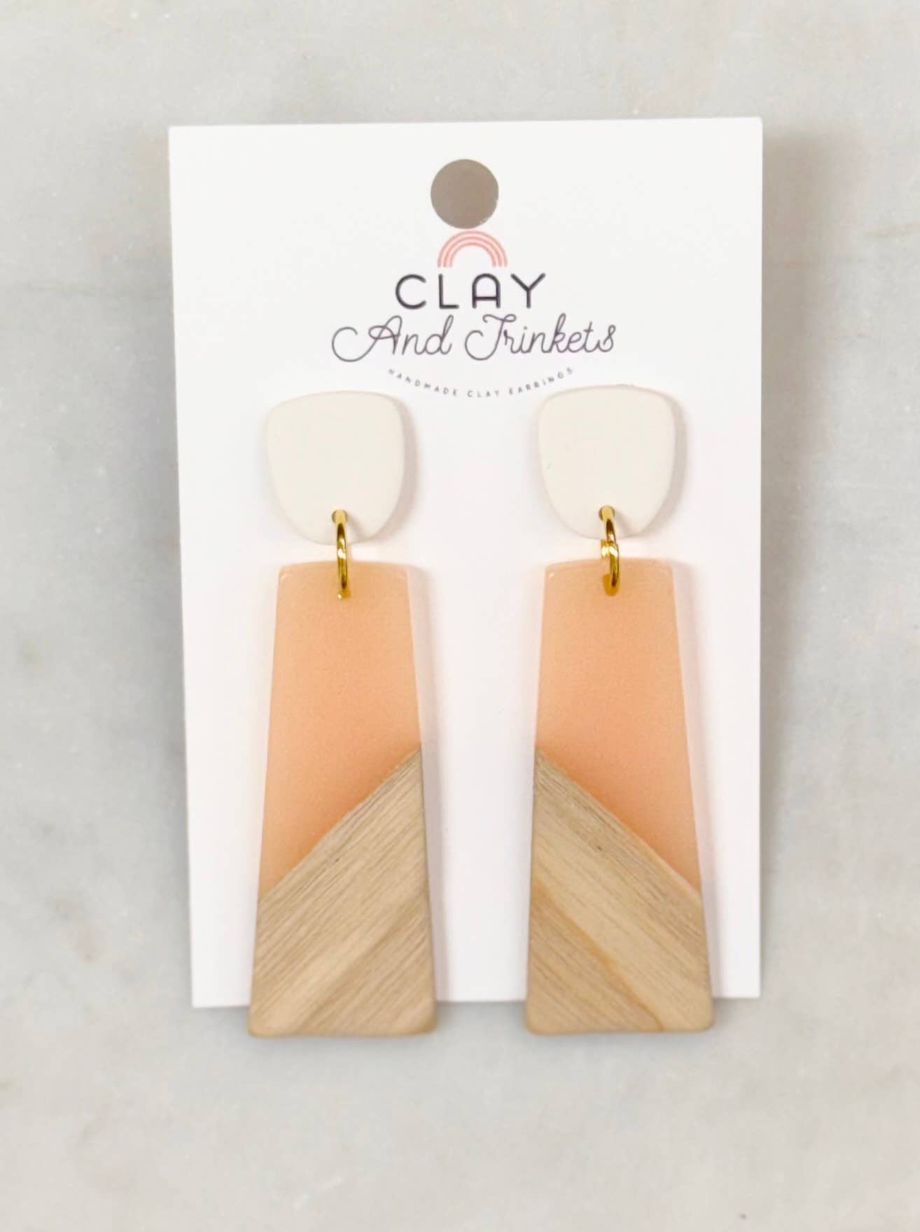 Clay and Trinkets - 2-Tone Mixed Bar Dangles