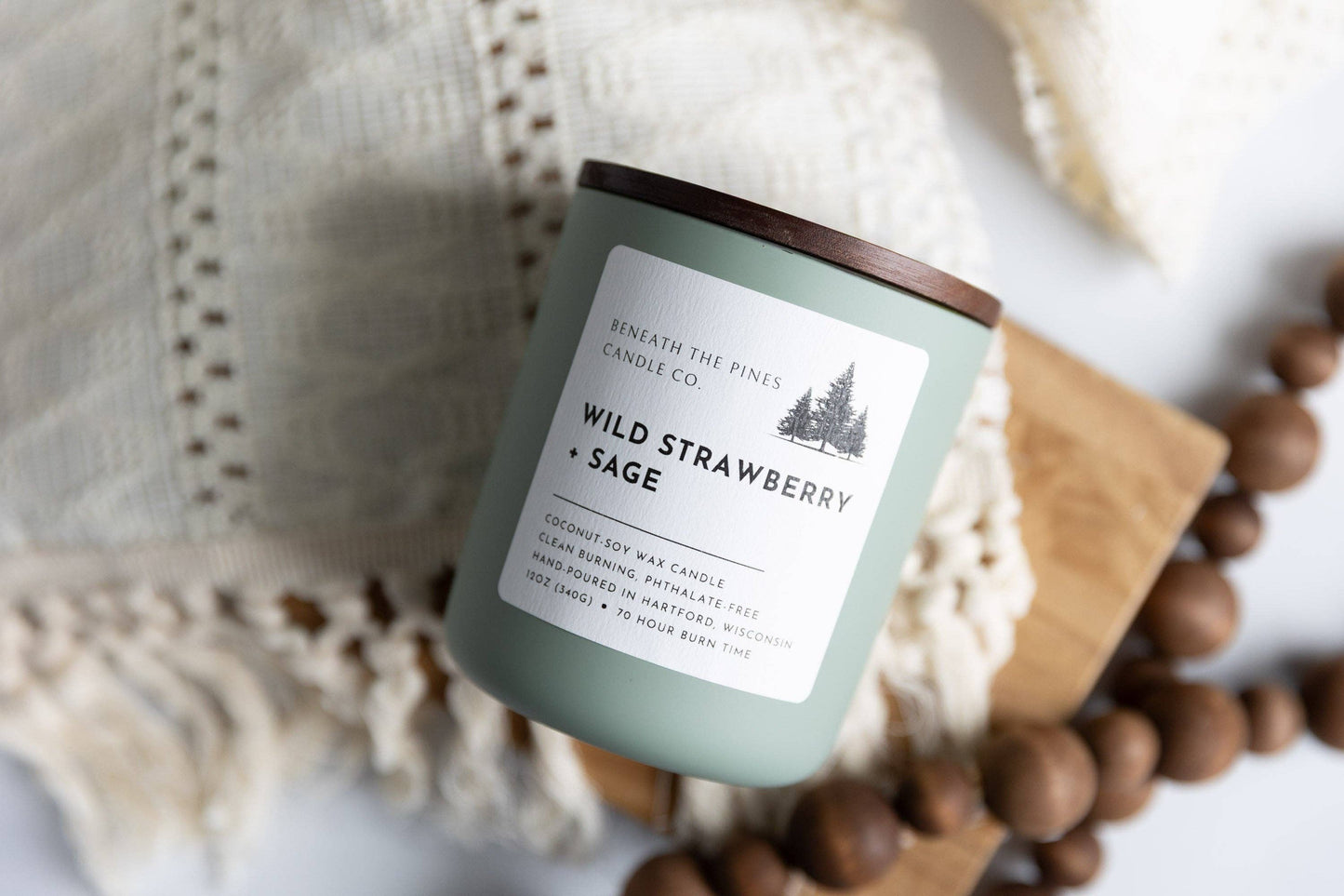 Beneath The Pines Candle Co. - Wild Strawberry + Sage