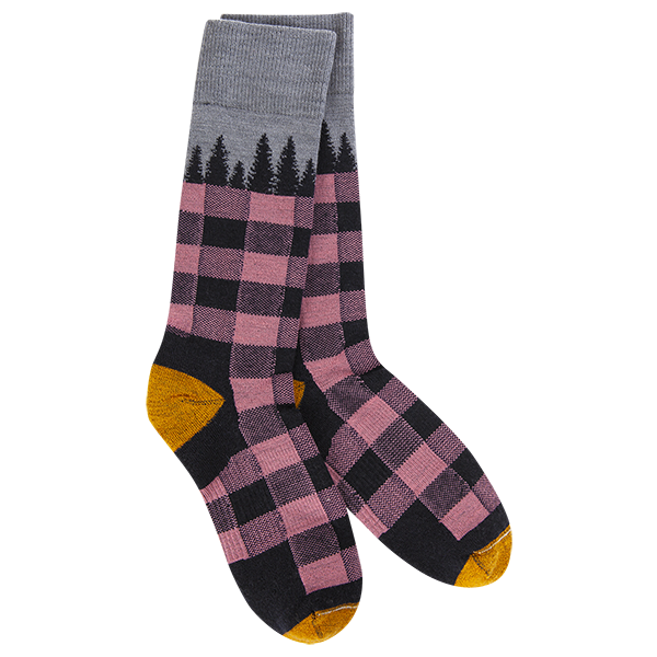 World's Softest® Socks - Woods Crew Navy Tree Plaid