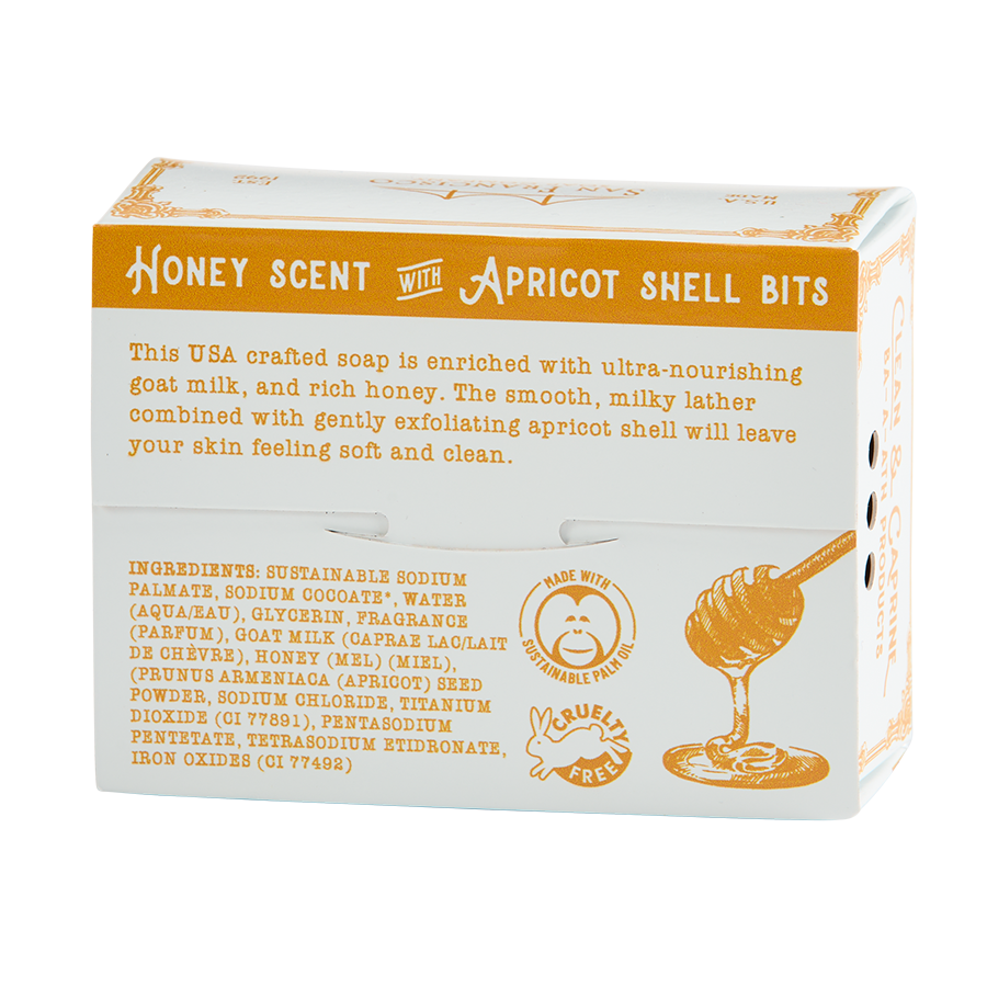 San Francisco Soap / Man Bar Soap - Honey Goat Milk 5oz pressed bar soap