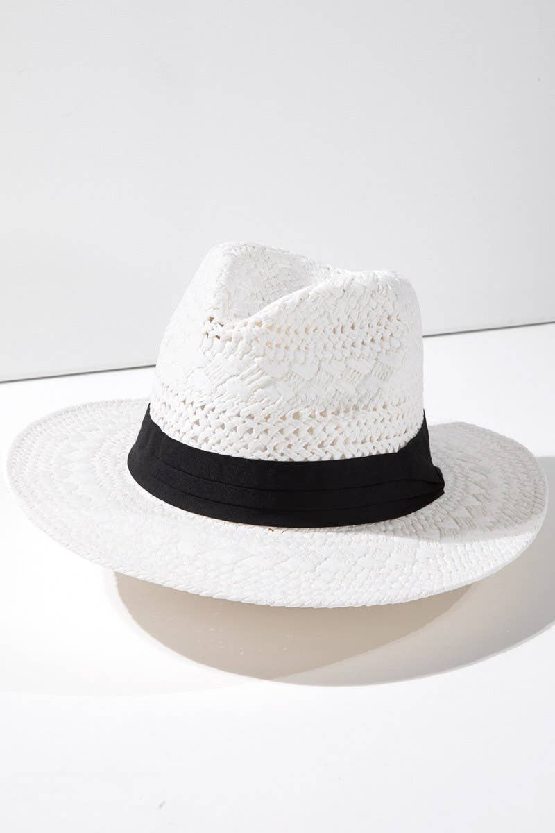 Urbanista - Panama Hat with Black Tucked Ribbon