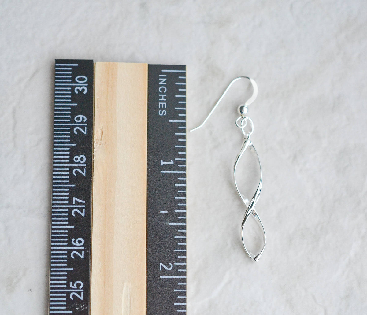 SD104 Sosie Designs - Silver Twirl Dangle Earrings *