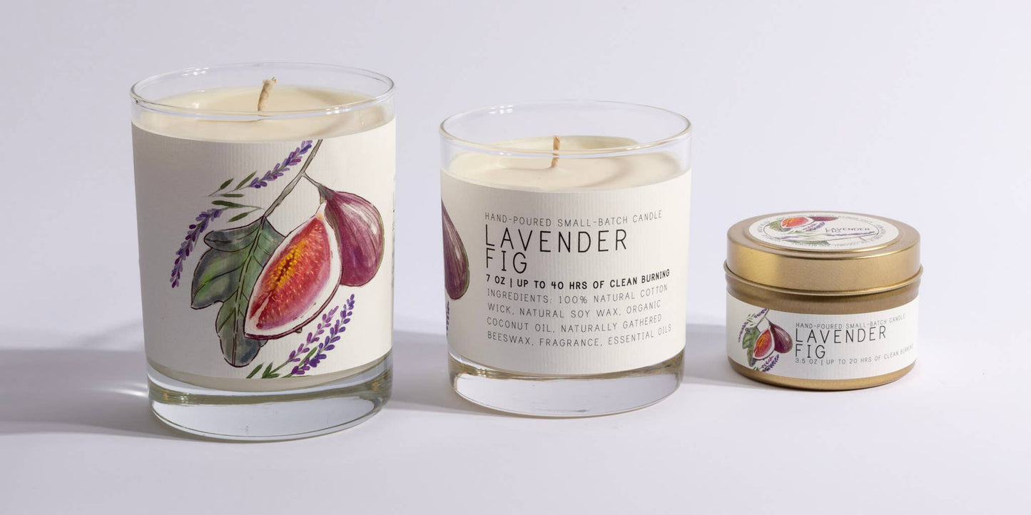 Just Bee - Lavender Fig - Medium Glass - Just Bee Candle