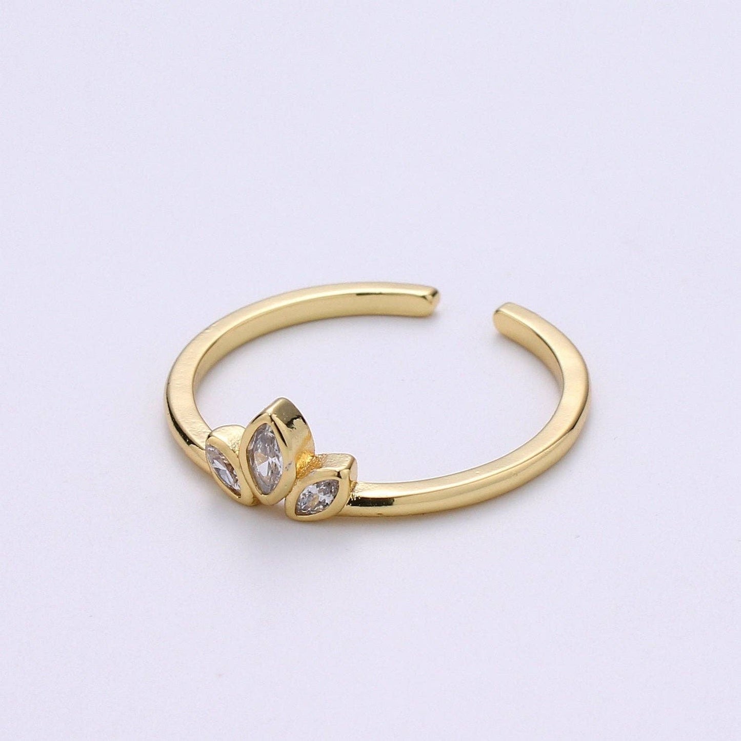 Aim Eternal - Clear Marquise Ring Cubic Zircon Ring Tiara Ring Dainty Geometric Ring Fashion Jewel Delicate and Fine Ring Stack Ring Minimalist
