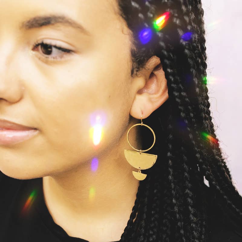Mind's Eye Design - Double Half Moon Earrings