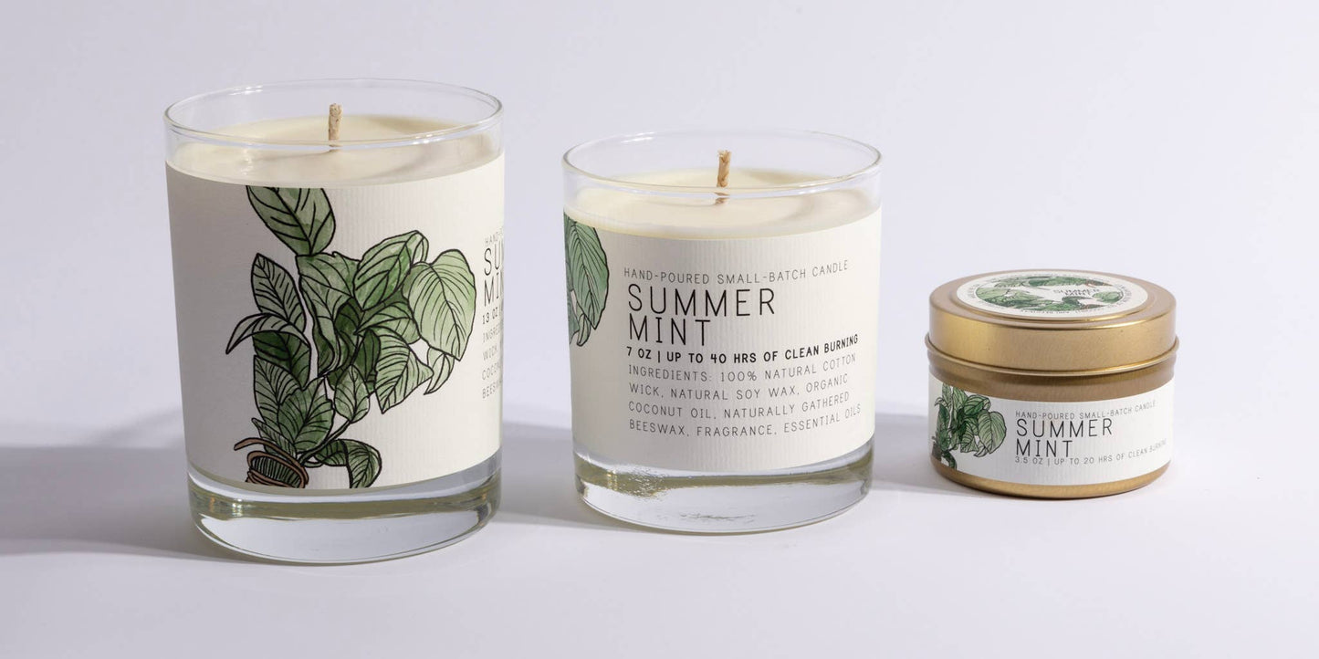 Just Bee - Summer Mint - Medium Glass - Just Bee Candle