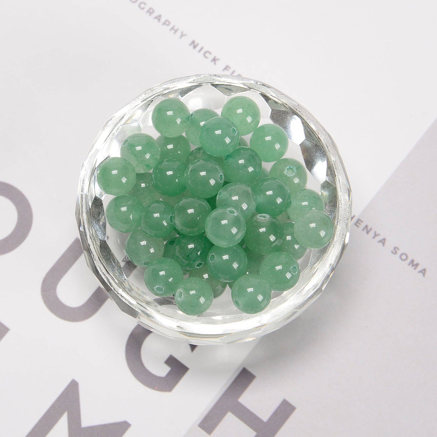 CRCBEADS - Green Aventurine Smooth Round Beads 4mm 6mm 8mm 10mm 12mm 15.5" Strand