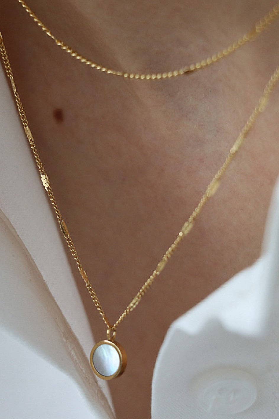 MA213 Mia Accessories - 18K Gold Plated Waterproof Stainless Steel Chain Necklace - 7237