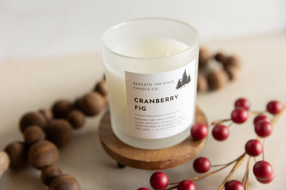 Beneath The Pines Candle Co. - Cranberry Fig: Coconut-Soy Candle