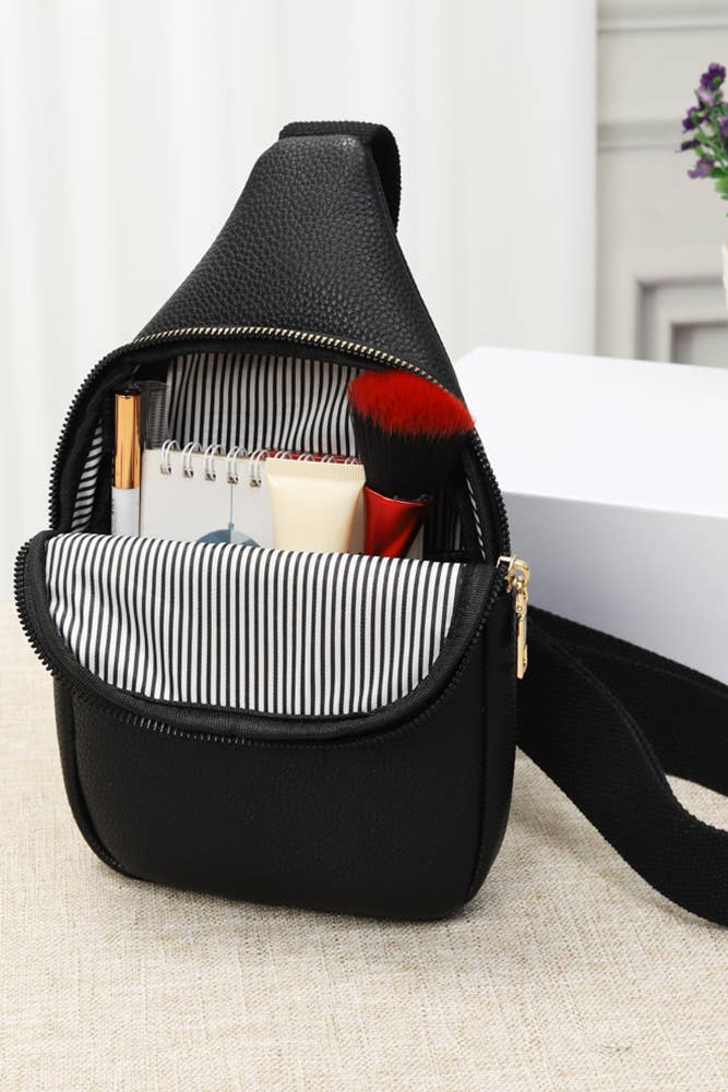 Hana - Solid PU Sling Bag