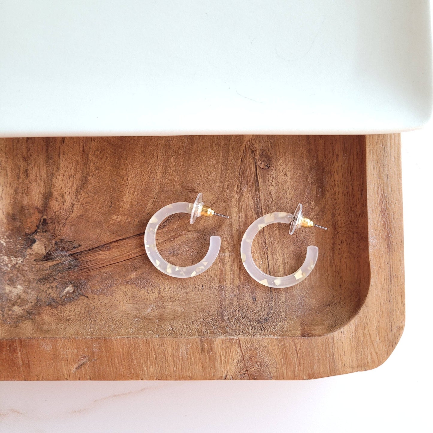 Spiffy & Splendid - Cam Mini Hoops - Gold Flake // Earrings, Gift
