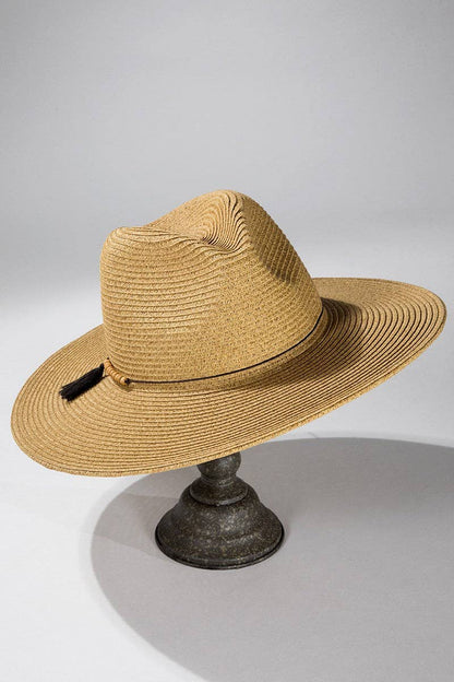 Urbanista - Duo-Tone Panama Hat with Wood Beads