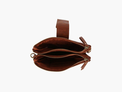 MiMi Wholesale - Women's Two-Compartment Crossbody Bag with Braid Detail