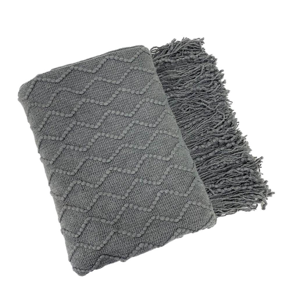 Fennco Styles - Weave Knit 50x60 Inch Throw Blanket