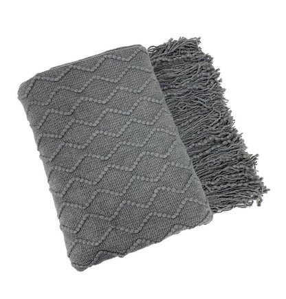 Fennco Styles - Weave Knit 50x60 Inch Throw Blanket